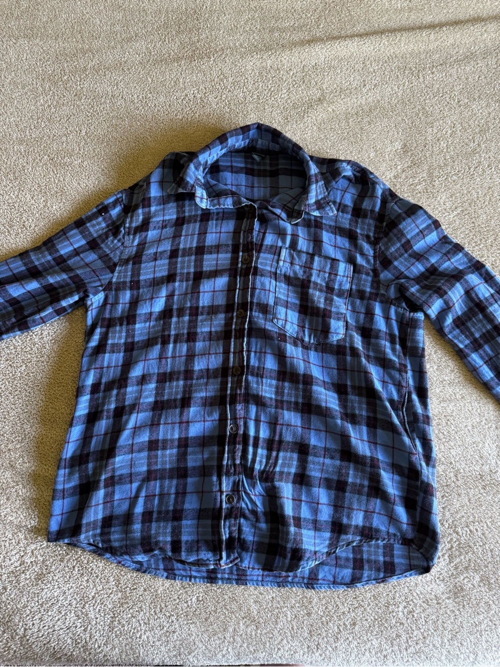 wild fable Blue and Black Plaid Flannel Shirt